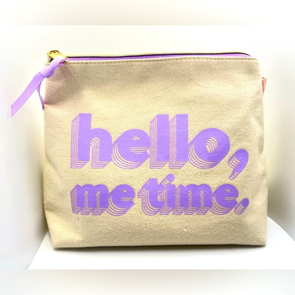 🦋$4 ~ “Hello, Me Time” Ulta Beauty Wellness Shop ~ Zipper Pouch ~ NEW - Picture 2 of 6